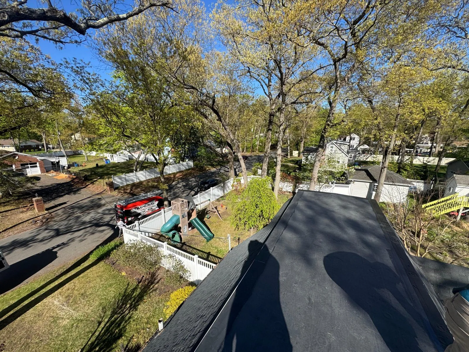 After: the same roof section re-decked and sealed with a new membrane