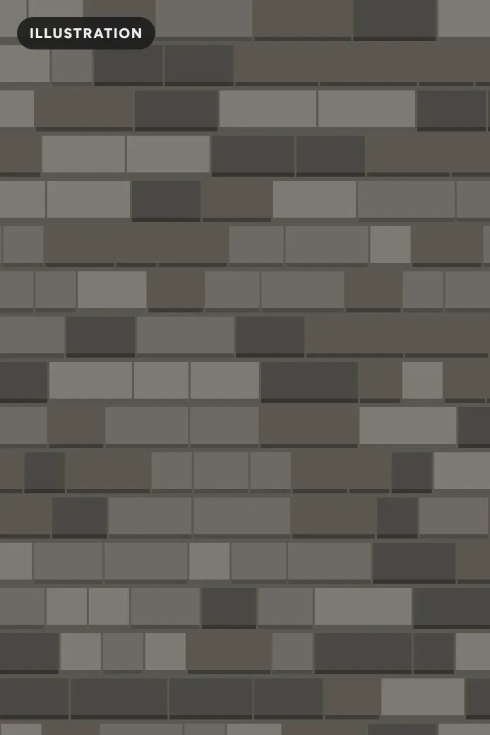 Illustration of gray architectural shingles (product photo to come)