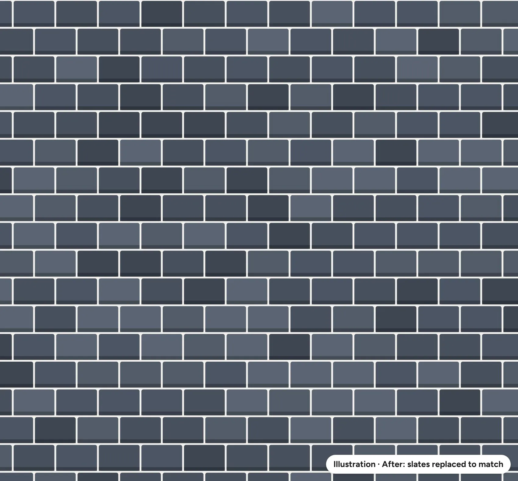 Illustration, after: slates replaced to match